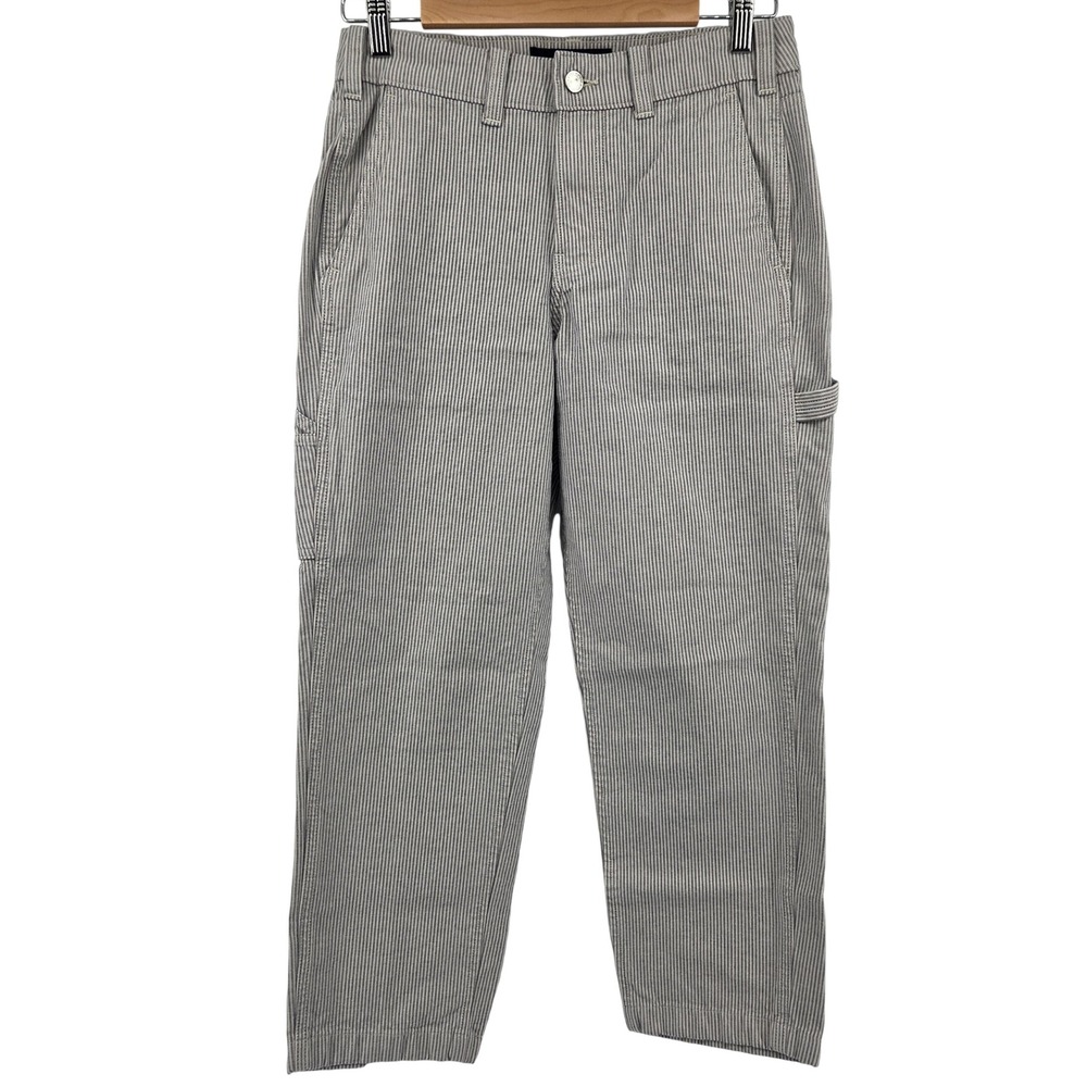 Abercrombie & Fitch Carpenter‎ Pants Mens 28x28 Gray Hickory Stripe Loose Fit